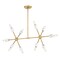 Designers Fountain Star Dust 60 Watt 10-Light Brushed Gold Mid-Century Modern Island Light with Natural Marble Accents D304C-IS-BG - alternate 3